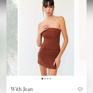 With Jean - chloe corset dress. Never worn